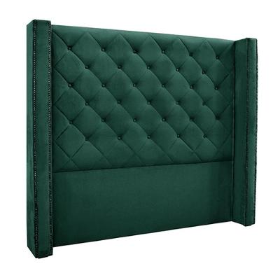 Cabeceira Decorativa Casal 1,64m Loewe Veludo Verde Floresta G63 - Gran Belo