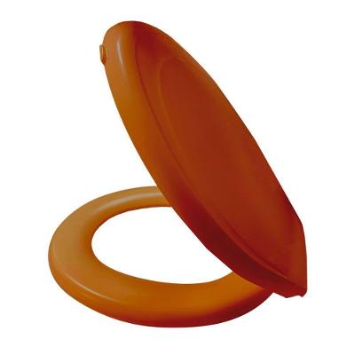Assento Sanitário Almofadado Classic Hyper Oval Plástico Fechamento Convencional Liso Caramelo OEM