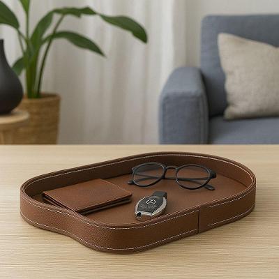 Bandeja Beatrice com Design Orgânico em Material Ecológico Caramelo Hara