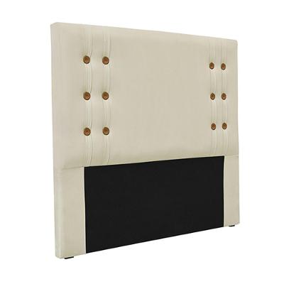 Cabeceira Decorativa Casal 1,40m Kors Veludo Bege G63 - Gran Belo