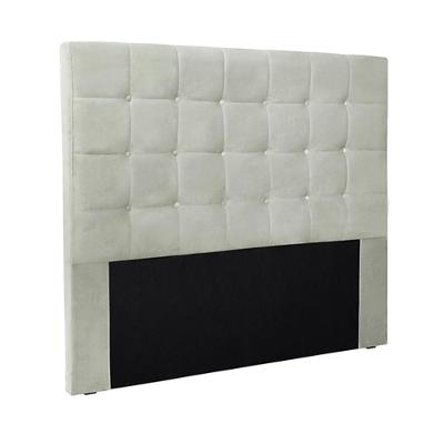 Cabeceira Decorativa Casal 1,40m Tropea Veludo Prata G63 - Gran Belo