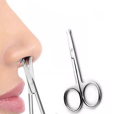 Tesoura de Ponta Redonda para Pelos Faciais em Aço Inoxidável para Nariz Sobrancelha e Orelhas OEM