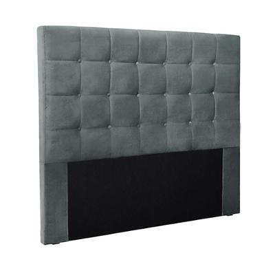Cabeceira Decorativa Casal 1,40m Tropea Veludo Cinza G63 - Gran Belo