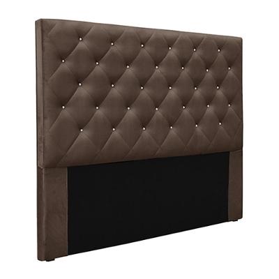Cabeceira Decorativa King Size 1,95m Tàzio Veludo Marrom G63 - Gran Belo