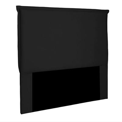 Cabeceira Decorativa Casal 1,40m Trento Suede Preto G63 - Gran Belo