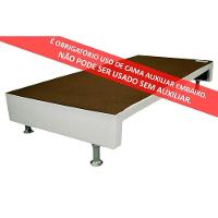 Cama Box Base c/Auxiliar Casal Revolution Courano White (138x188) - Ortobom - 2