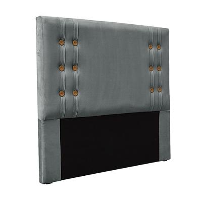 Cabeceira Decorativa King Size 1,95m Kors Veludo Cinza G63 - Gran Belo