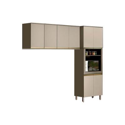 Kit De Cozinha Modulada 3 Peças Connect (2 Armários + 1 Paneleiro) Cpt19 Duna/cristal - Henn