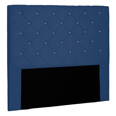 Cabeceira Decorativa Casal 1,40m Tàzio Suede Azul Marinho G63 - Gran Belo