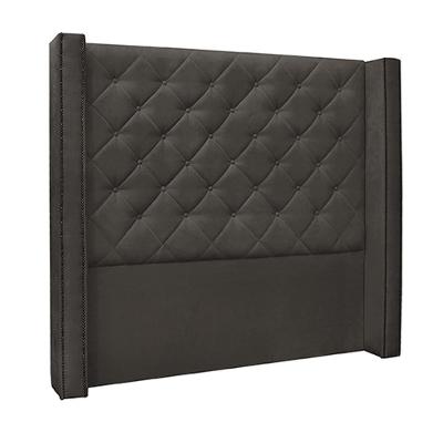Cabeceira Decorativa Casal 1,64m Loewe Suede Cinza G63 - Gran Belo