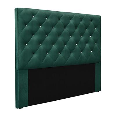 Cabeceira Decorativa Casal 1,40m Tàzio Veludo Verde Floresta G63 - Gran Belo