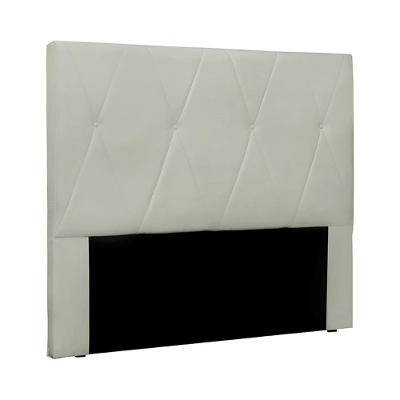 Cabeceira Decorativa Casal 1,40m Yves Veludo Prata G63 - Gran Belo