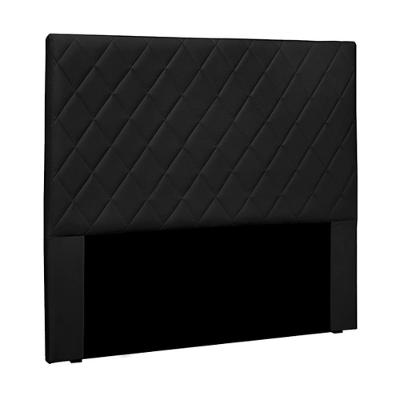 Cabeceira Decorativa 1,40m Baelon Veludo Preto G63 - Gran Belo