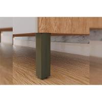 Kit De Cozinha 3Pçs Napoli Prime (1 Armário + 1 Balcão + 1 Paneleiro) C3p02 Castanho/chumbo - 3