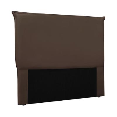 Cabeceira Decorativa Casal 1,40m Trento Veludo Marrom G63 - Gran Belo