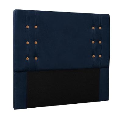 Cabeceira Decorativa 1,40m Kors Suede Azul Marinho G63 - Gran Belo
