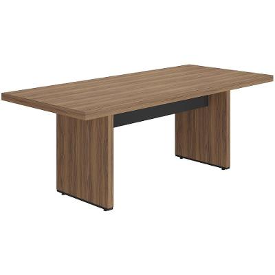 Mesa Para Escritório Reunião 204x90xm Atria Executiva A02 Nogal Preto - Lyam Decor