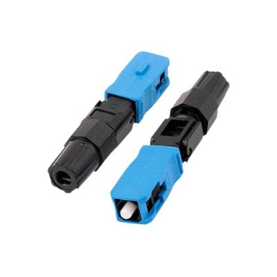 Conector Óptico T Rosca SC-UPC para Cabo de Fibra Drop em Redes Ftth FTTX Azul Bits&Bytes