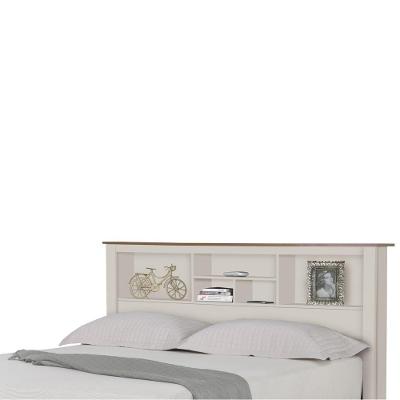 Cabeceira Para Cama De Casal Cuba Off White G68 - Gran Belo