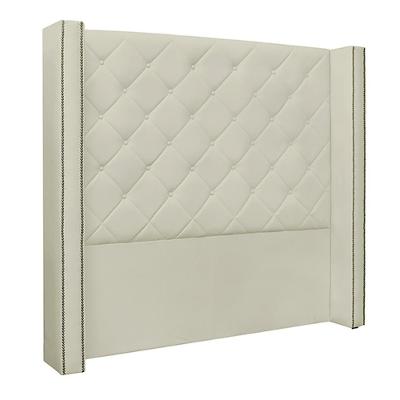Cabeceira Decorativa Casal 1,64m Loewe Pu Marfim G63 - Gran Belo