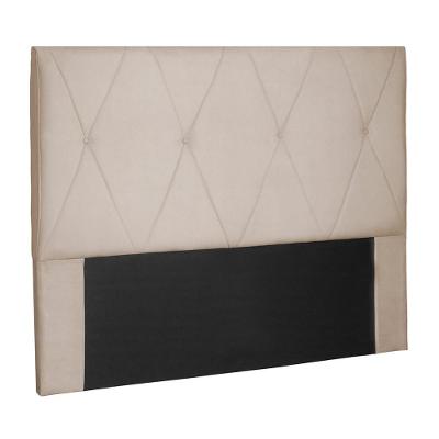 Cabeceira Casal Decorativa 1,40m Yves Suede Bege G63 - Gran Belo
