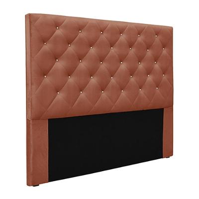 Cabeceira Decorativa Casal 1,40m Tàzio Veludo Cobre G63 - Gran Belo