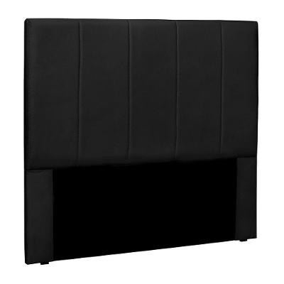 Cabeceira Decorativa Casal 1,40m Erza Pu Preto G63 - Gran Belo