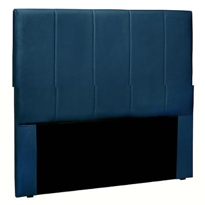 Cabeceira Decorativa King Size 1,95m Erza Veludo Azul Marinho G63 - Gran Belo