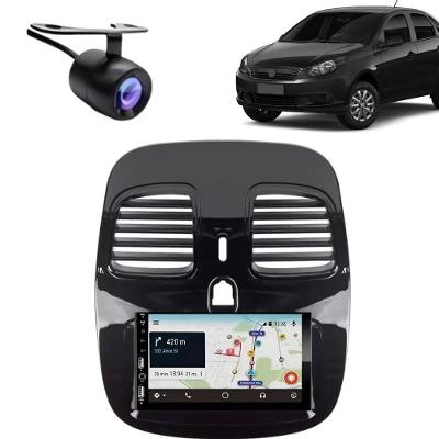 Central Multimídia 710H 2DIN Bluetooth, USB, SD, Controle de Volante e Câmera de Ré para Grand Siena