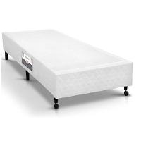 Cama Box Base Solteiro Poli Tecido White (88x188x23) - Castor - 1
