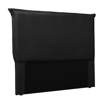 Cabeceira Decorativa Casal 1,40m Trento Pu Preto G63 - Gran Belo