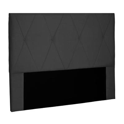 Cabeceira Casal Decorativa 1,40m Yves Suede Preto G63 - Gran Belo