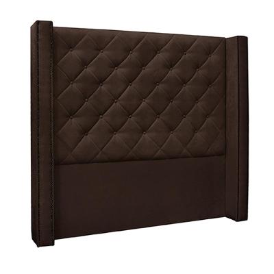Cabeceira Decorativa Casal 1,64m Loewe Suede Café G63 - Gran Belo