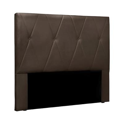 Cabeceira Decorativa Casal 1,40m Yves Veludo Marrom G63 - Gran Belo