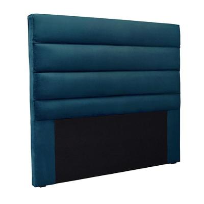 Cabeceira Decorativa Queen Size 1,60m Guess Veludo Azul Marinho G63 - Gran Belo