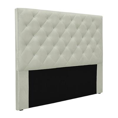 Cabeceira Decorativa Casal 1,40m Tàzio Veludo Prata G63 - Gran Belo