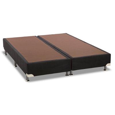 Cama Box Base Queen Universal Suede Nero Black  (158x198x20) - Ortobom