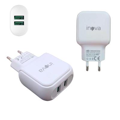 Carregador Completo Rápido 02 Portas Usb 3.1a Cabo V8 De 1 M