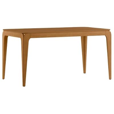 Mesa De Jantar 6 Lugares Retangular 160cm Tampo Mdf Claris N01 Ypê - Lyam Decor