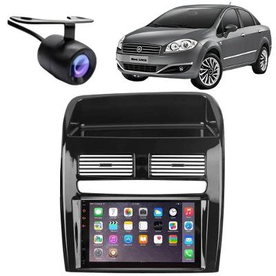 Central Multimídia Automotiva 2 Din Mp5 Fiat Linea 7 Polegadas USB Bluetooth com Câmera de Ré
