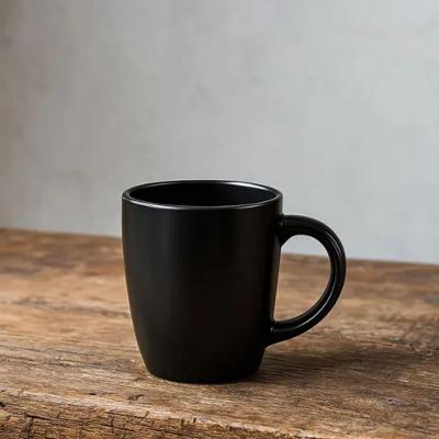 Caneca Charlotte em Cerâmica 350ML para Bebidas Quente Ou Fria Preto Hauskraft