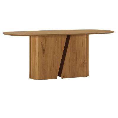 Mesa De Jantar 8 Lugares Retangular Orgânico 200cm Salieri N01 Cinamomo - Lyam Decor