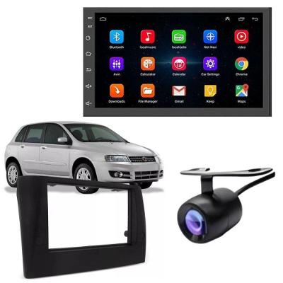 Central Multimídia Automotiva Android Auto Fiat Stilo 7 Touch Screen IPS Bluetooth Wi-Fi GPS Preto