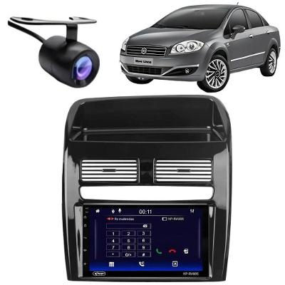 Central Multimídia Automotiva Android Auto Fiat Linea 7 Touch Screen com Bluetooth Wi-Fi USB GPS