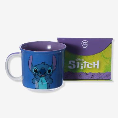 Caneca Tom Stitch - Disney em Cerâmica 350ML Azul Lilo e Stitch