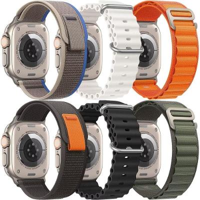 6 Pulseiras Para Trilha Trail Alpine Compatíveis Com Watch Ultra De 38mm, 39mm, 40mm, 41mm De Nylon Para Wa