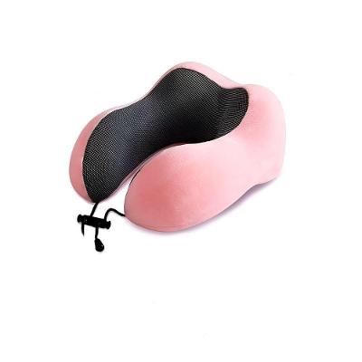 Almofada Travesseiro de Pescoço Almofada Viagem em Espuma Viscoelástica Altura 14CM Rosa