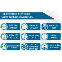 Cama Box Base King Sommier Rústico Bordado Clean (193x203x20) - Paropas - 2