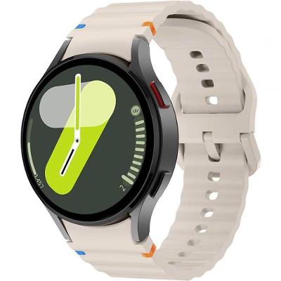 Pulseira Com Samsung Galaxy Watch 4, 5, 6, 7 E Fe Galaxy Watch 7 40 E 44 Mm Silicone Premium Fivela Metal