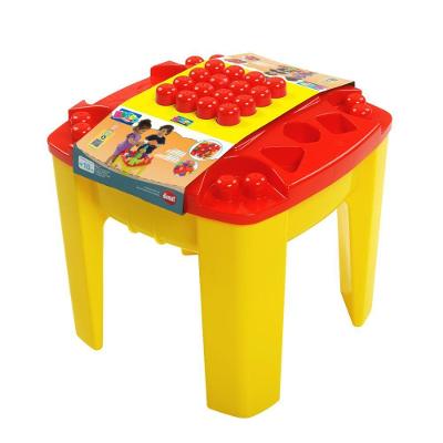 Mesa De Atividades Com Blocos De Montar - Blocolândia - 24 Peças - Dismat